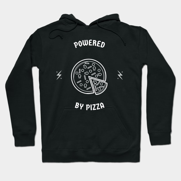 Powered By Pizza Hoodie by Lasso Print